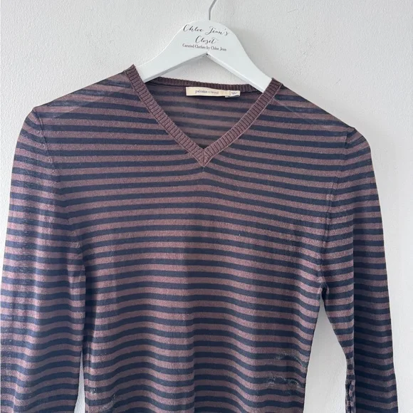 PALOMA WOOL Iglú Stripe Extrafine Merino Wool Sweater S - Picture 4 of 6